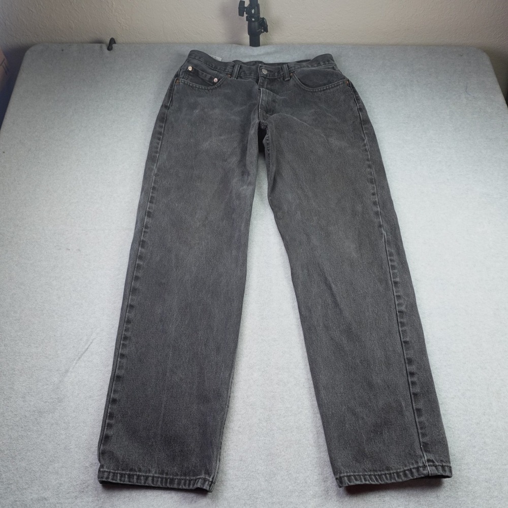 Levi's 550 Jeans Mens 34x32 (31x31) Black Relaxed Tapered Leg Denim READ